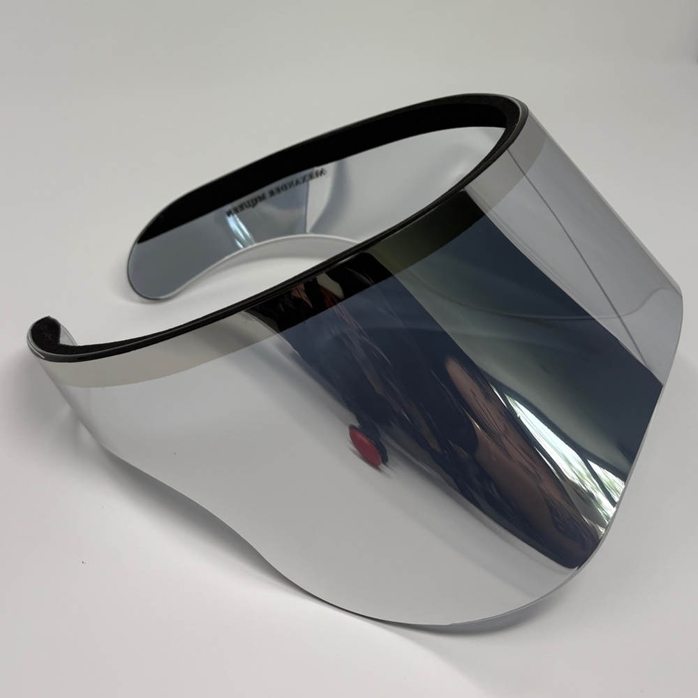 Alexander McQueen Futuristic Visor Mirrored Runway Couture Sunglasses Unisex